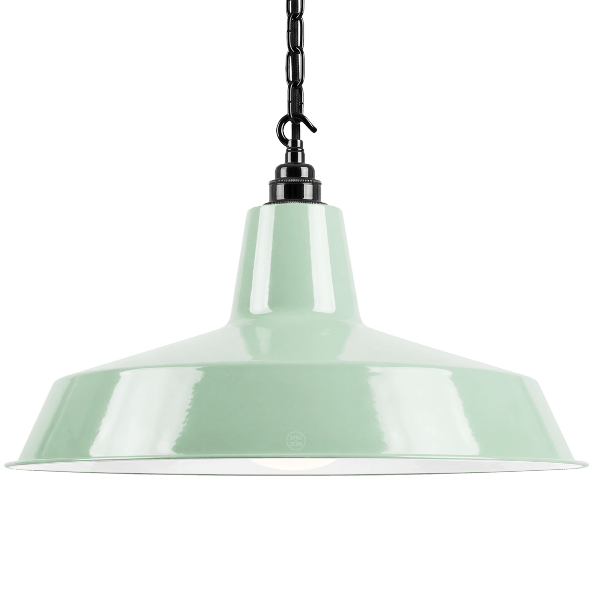 DYKE & DEAN PENDANT LAMPSHADE MINT GREEN WITH HOOK & CHAIN SET - DYKE & DEAN
