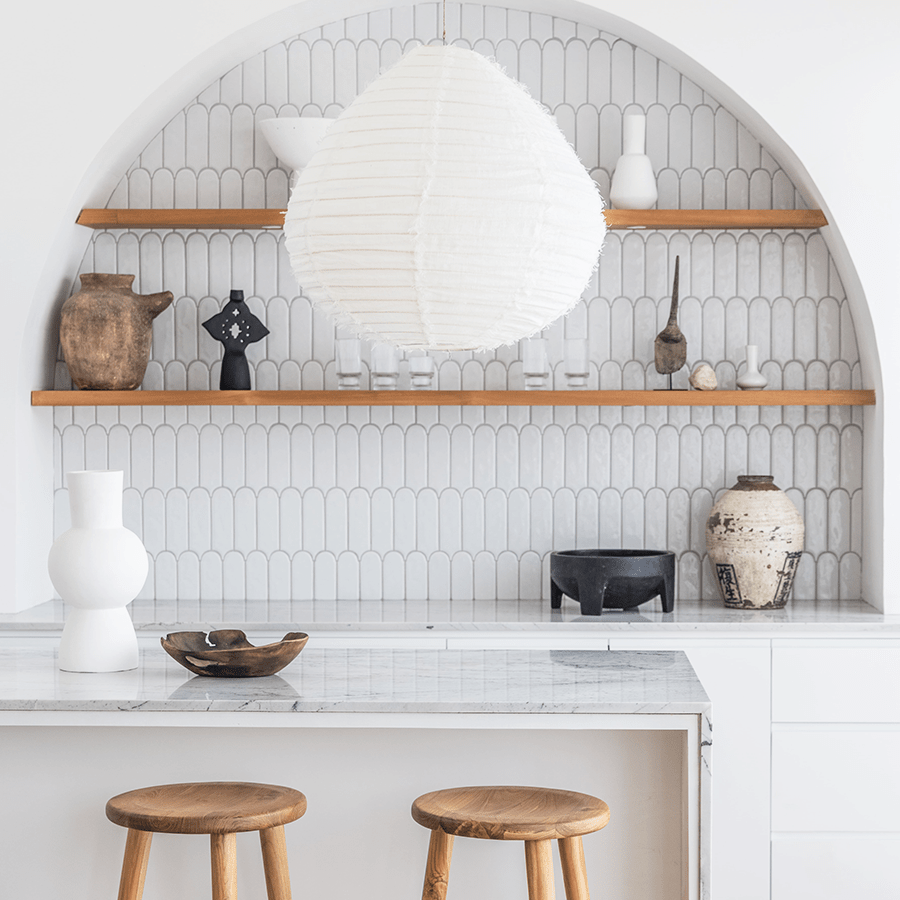 FIG NATURAL LINEN LIGHT SHADE 50CM - DYKE & DEAN