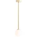 FIXED ROD STICK GLOBE CEILING LIGHT BRASS MEDIUM - DYKE & DEAN