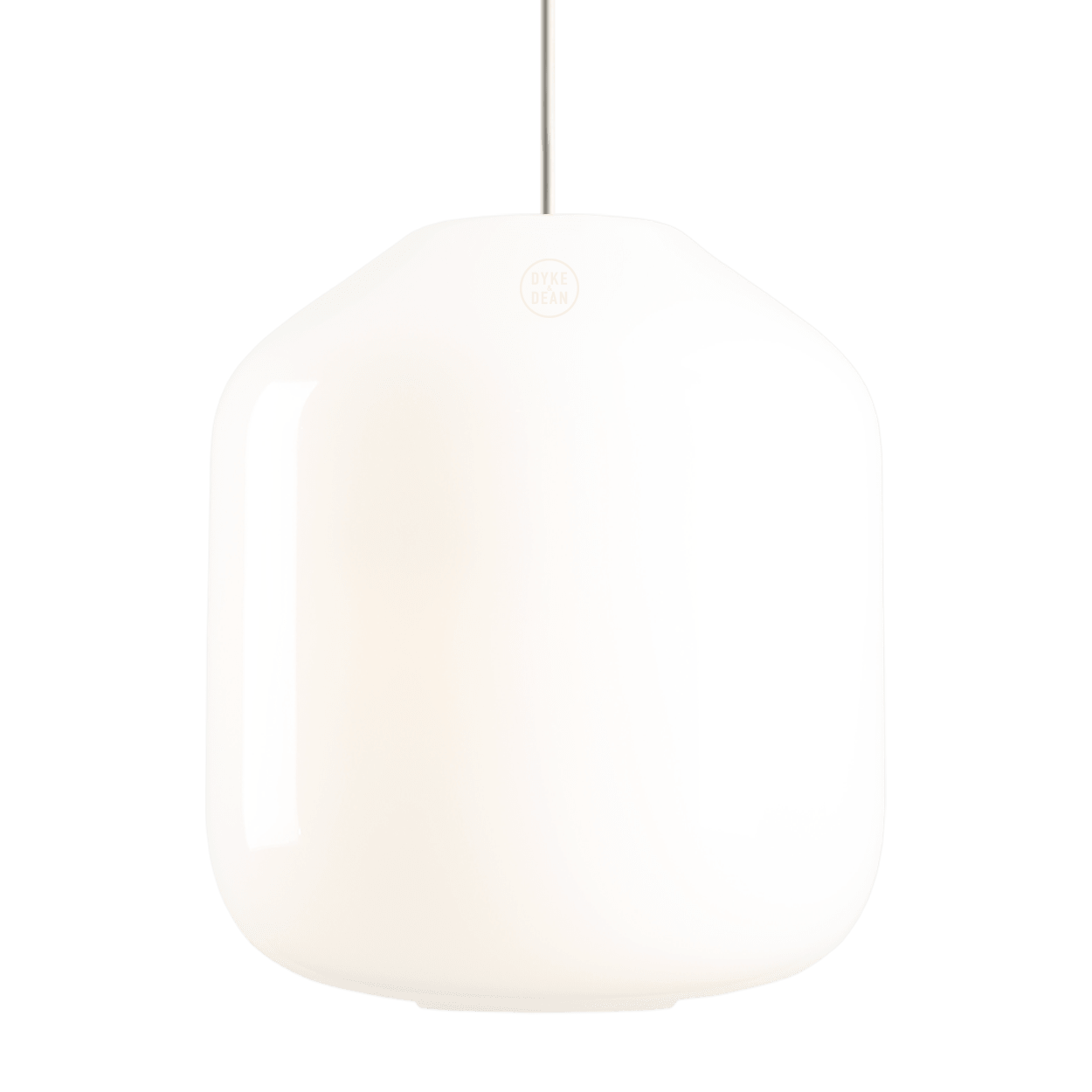FLASK COTTON WHITE GLASS PENDANT LIGHT MEDIUM - DYKE & DEAN