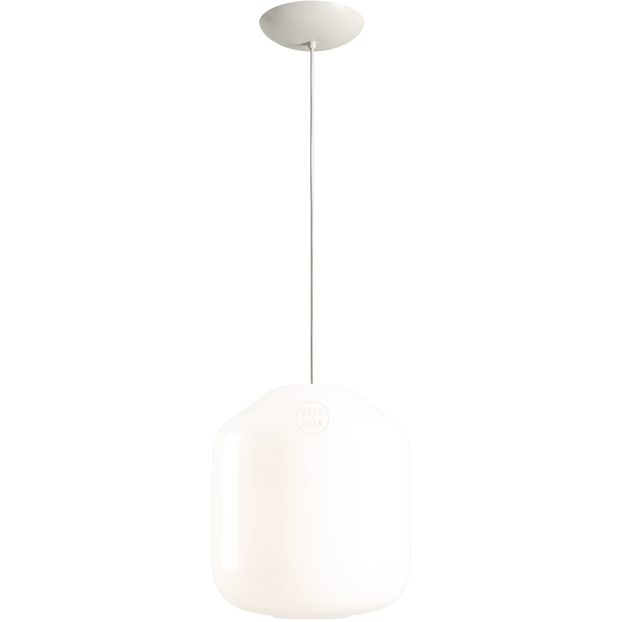 FLASK COTTON WHITE GLASS PENDANT LIGHT MEDIUM - DYKE & DEAN
