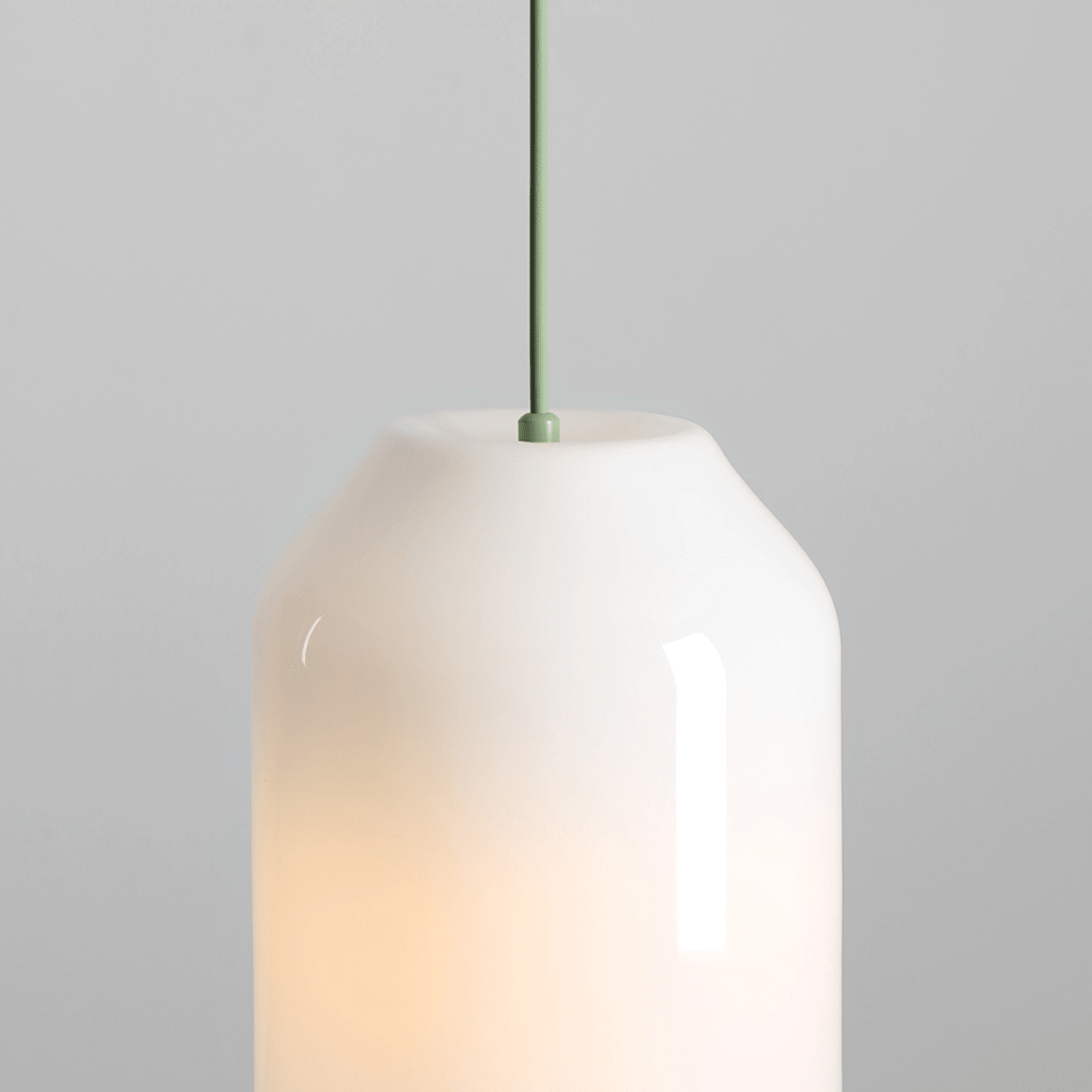 FLASK SAGE GREEN GLASS PENDANT LIGHT LARGE - DYKE & DEAN