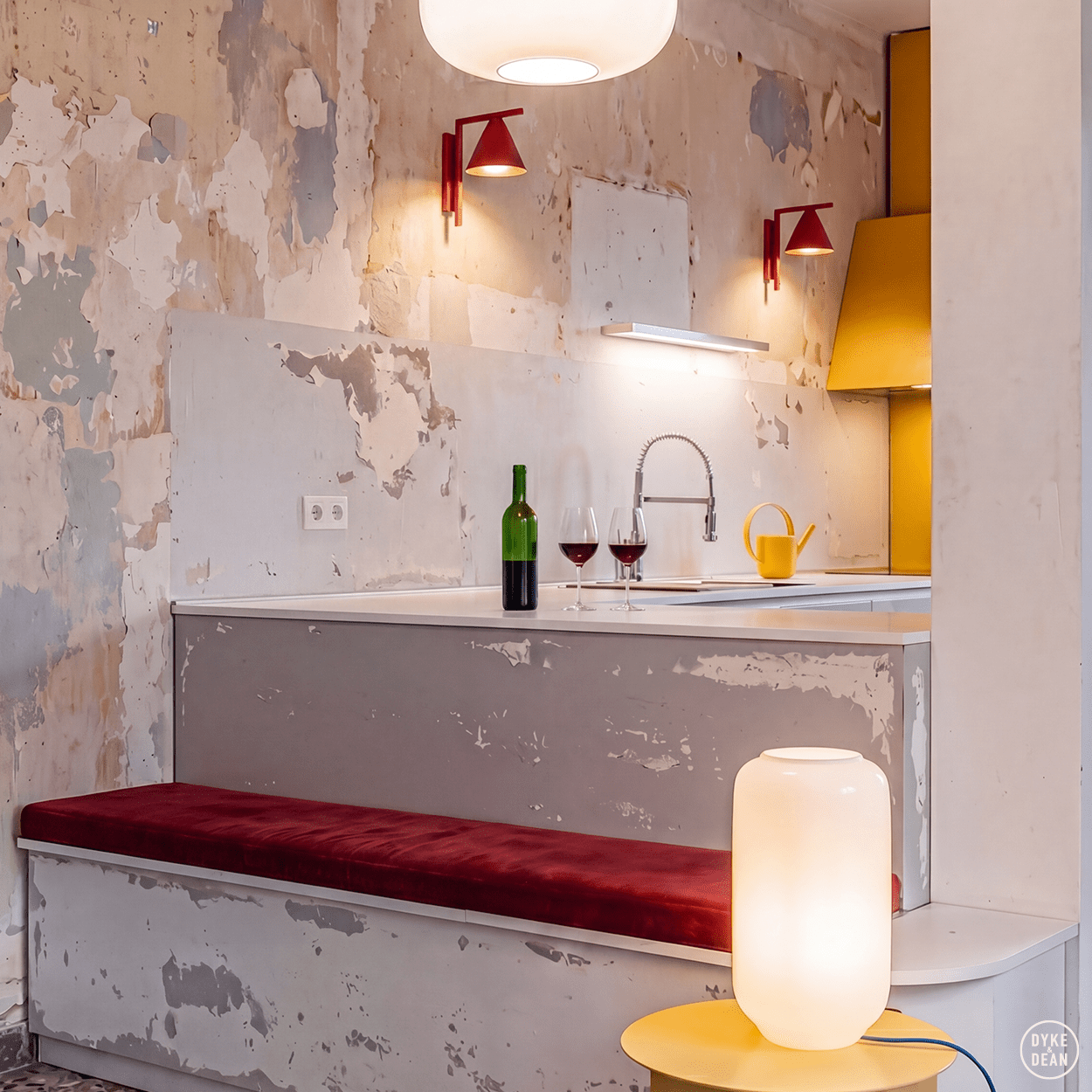 FLASK YELLOW GLASS PENDANT LIGHT XL - DYKE & DEAN