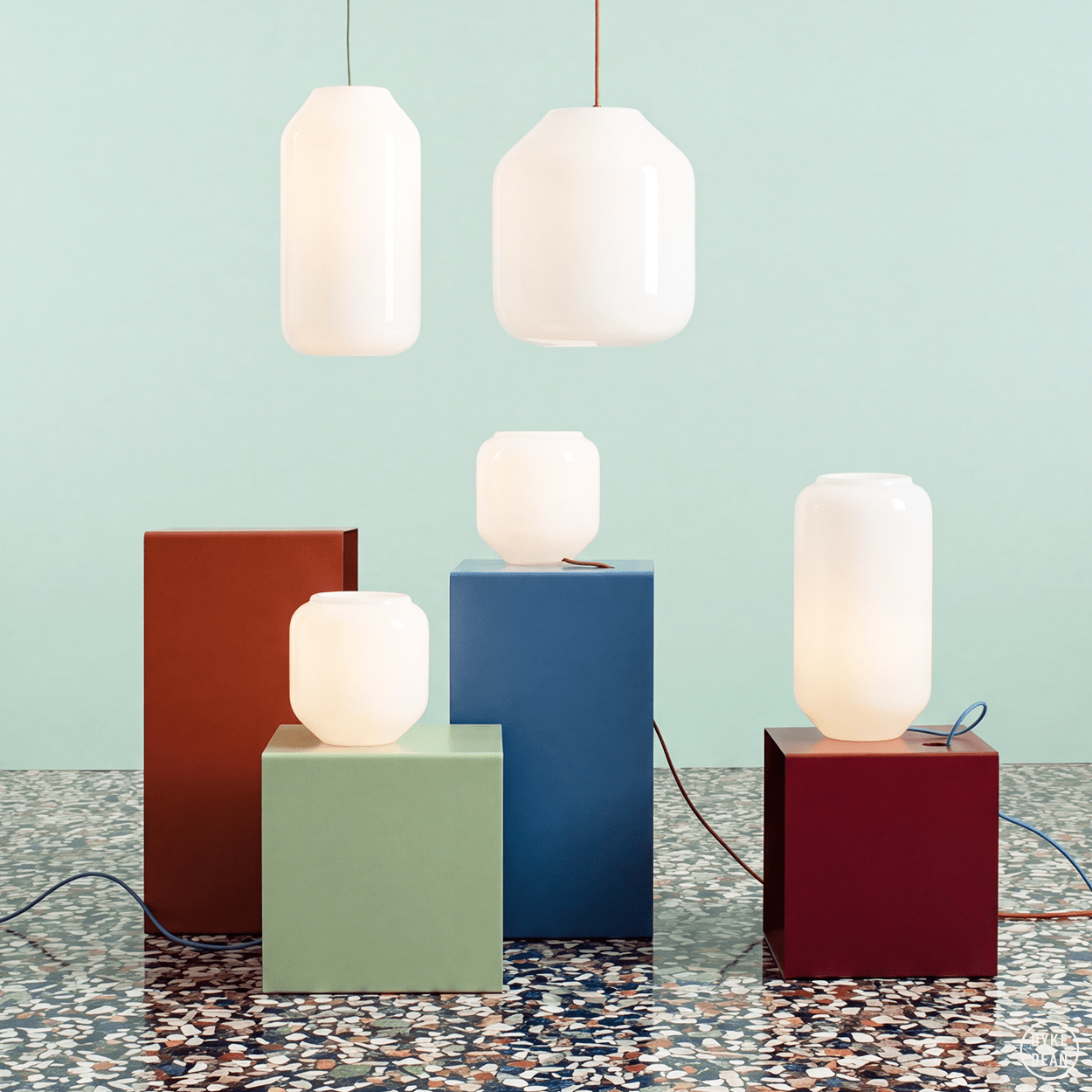 FLASK YELLOW GLASS PENDANT LIGHT XL - DYKE & DEAN