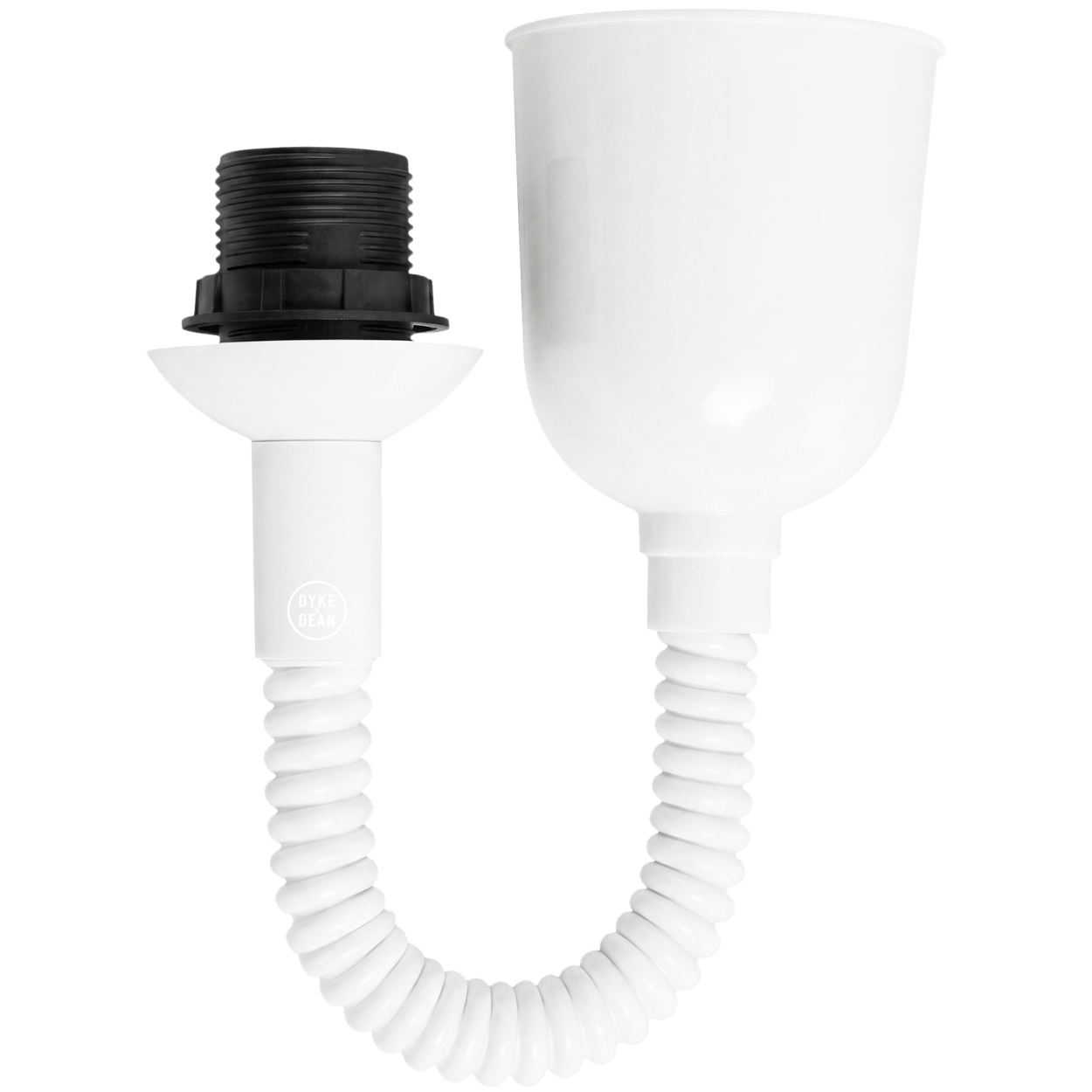 FLAT CUSTARD ENAMEL RETRACTABLE CORD LIGHT - DYKE & DEAN