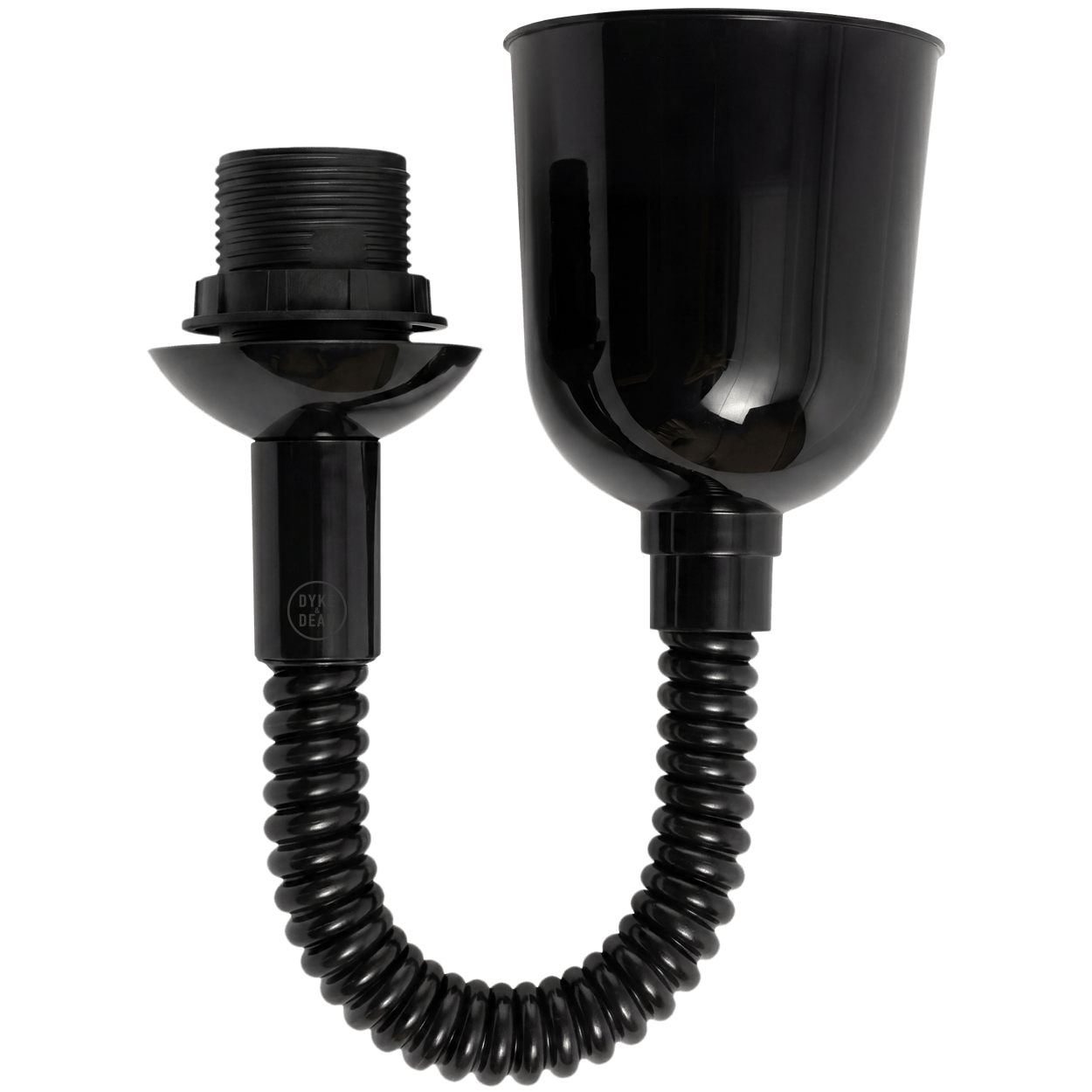 FLAT CUSTARD ENAMEL RETRACTABLE CORD LIGHT - DYKE & DEAN