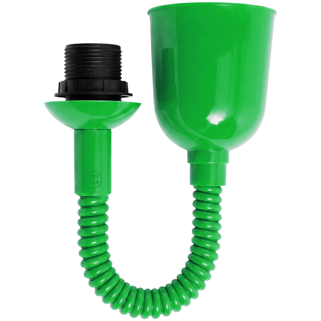 FLAT GREEN ENAMEL RETRACTABLE CORD LIGHT - DYKE & DEAN