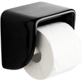 FLAT TOP PORCELAIN TOILET PAPER HOLDER BLACK - DYKE & DEAN