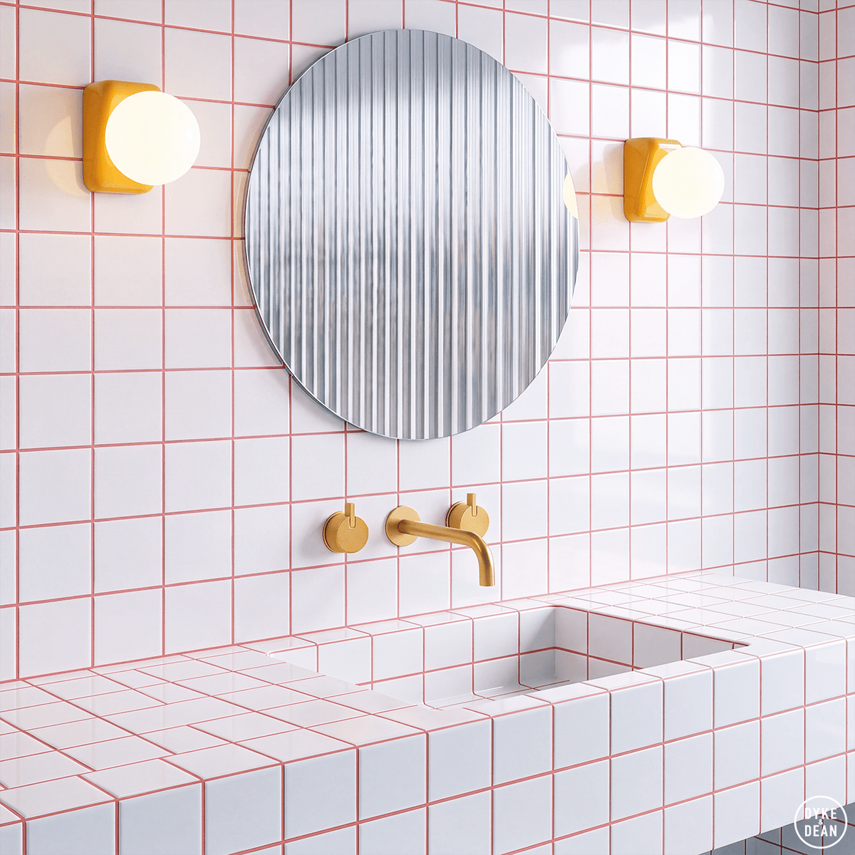 FLIP CERAMIC OPAL GLOBE WALL LIGHT - DYKE & DEAN