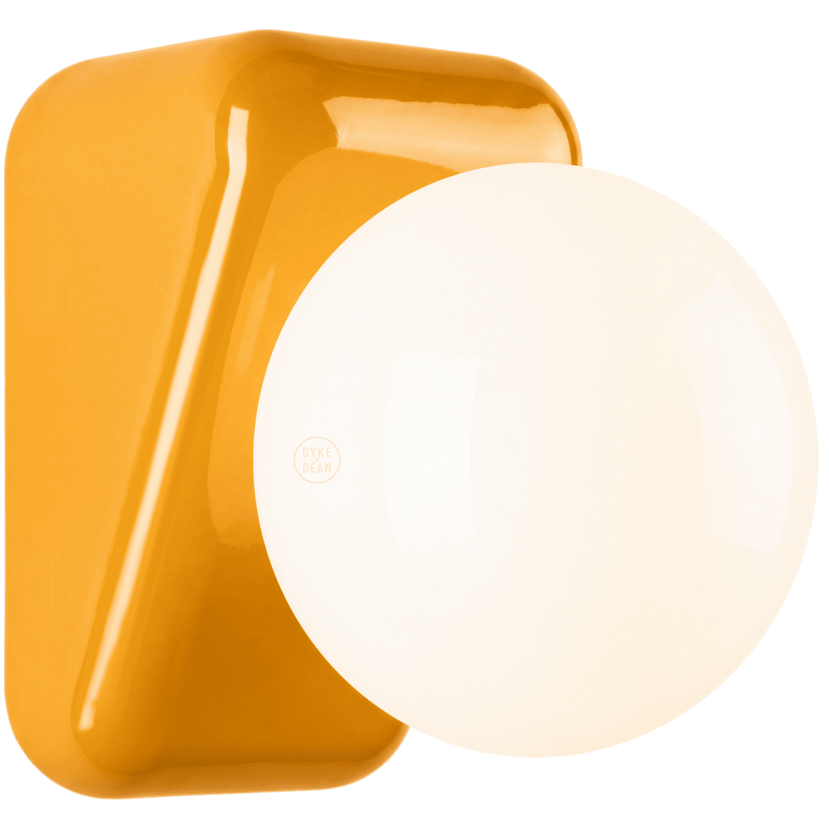 FLIP CERAMIC OPAL GLOBE WALL LIGHT - DYKE & DEAN
