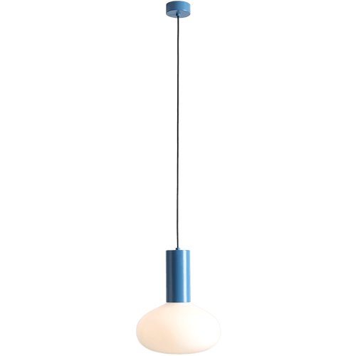 FLO OPAL GLASS ORB LARGE PENDANT LIGHT BLUE - DYKE & DEAN
