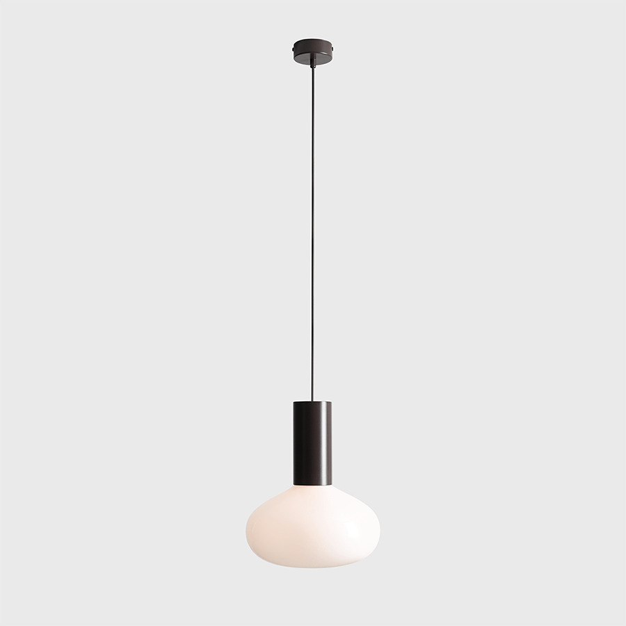 FLO OPAL GLASS ORB LARGE PENDANT LIGHT MOKKA - DYKE & DEAN
