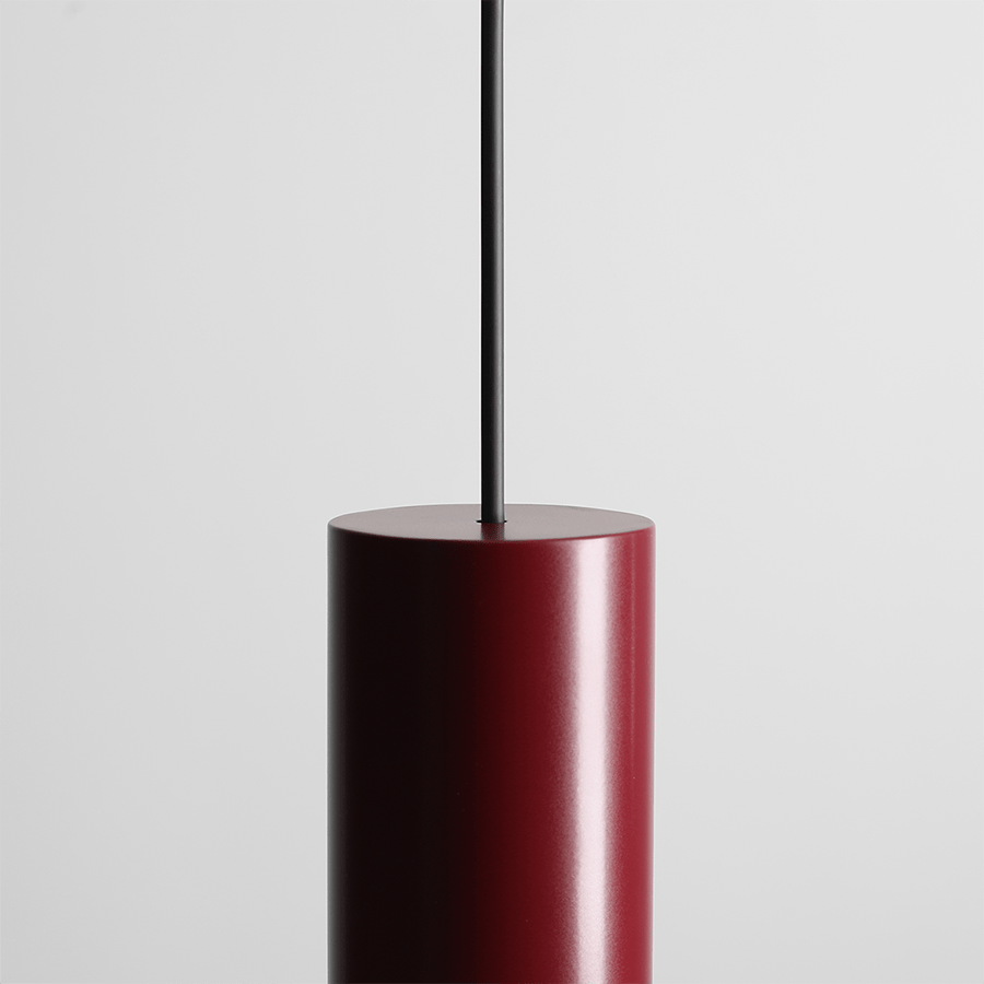 FLO OPAL GLASS ORB LARGE PENDANT LIGHT RUBY RED - DYKE & DEAN