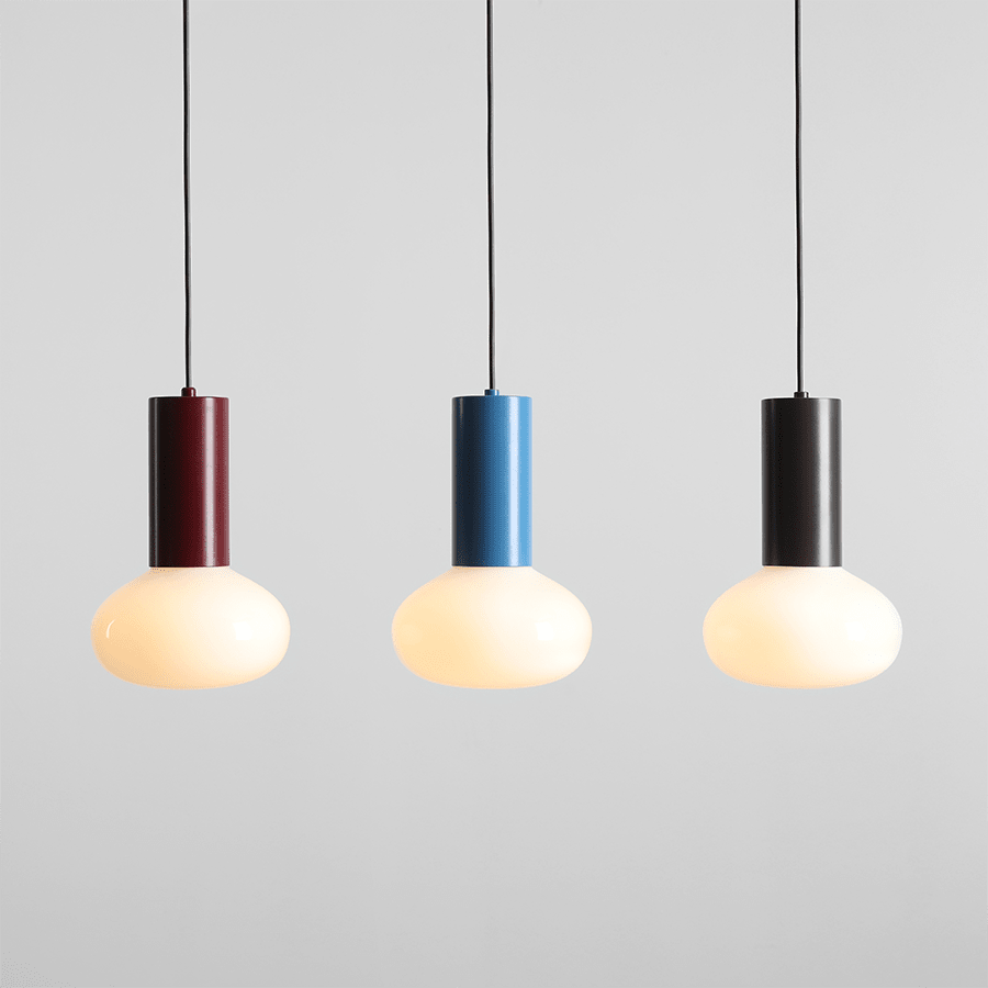 FLO OPAL GLASS ORB SMALL PENDANT LIGHT BLUE - DYKE & DEAN