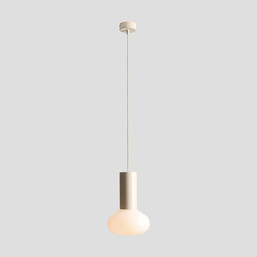 FLO OPAL GLASS ORB SMALL PENDANT LIGHT CREAM - DYKE & DEAN