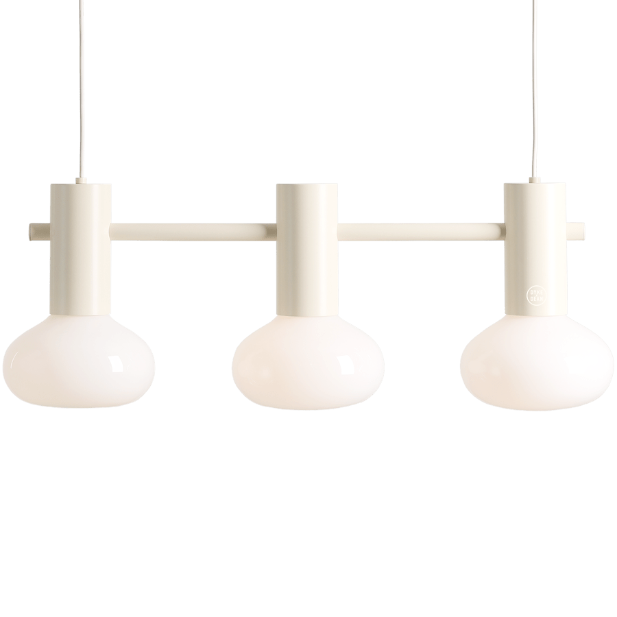 FLO SUSPENSION PENDANT 3 OPAL GLASS LIGHT CREAM - DYKE & DEAN
