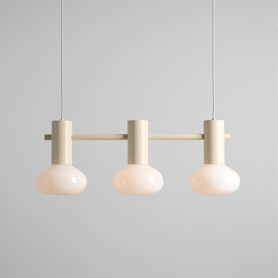 FLO SUSPENSION PENDANT 3 OPAL GLASS LIGHT CREAM - DYKE & DEAN