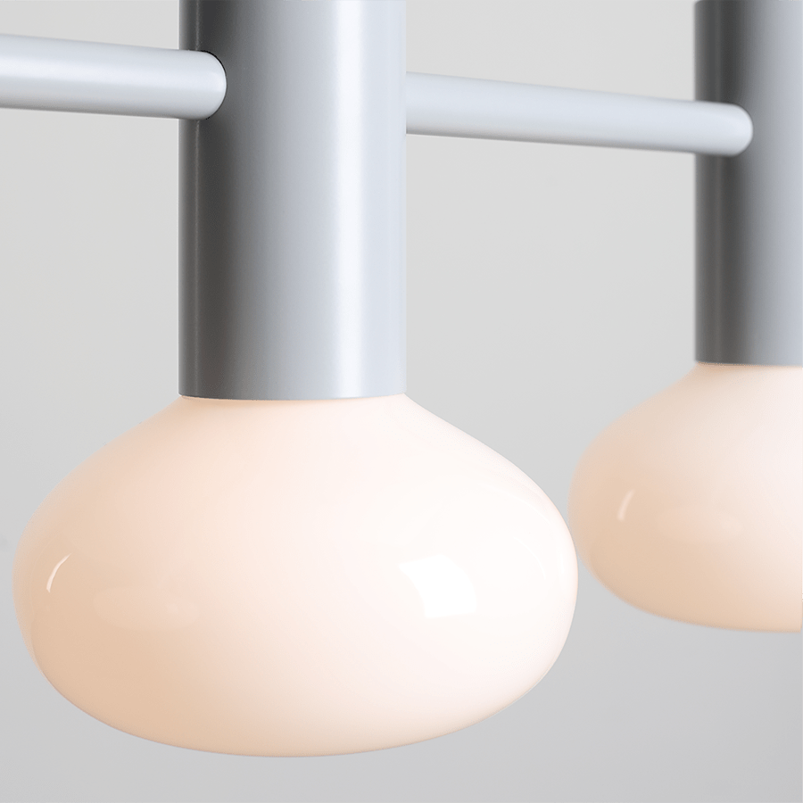 FLO SUSPENSION PENDANT 3 OPAL GLASS LIGHT GREY - DYKE & DEAN