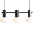 FLO SUSPENSION PENDANT 3 OPAL GLASS LIGHT MOKKA - DYKE & DEAN