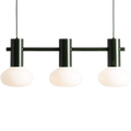 FLO SUSPENSION PENDANT 3 OPAL GLASS LIGHT MOSS GREEN - DYKE & DEAN