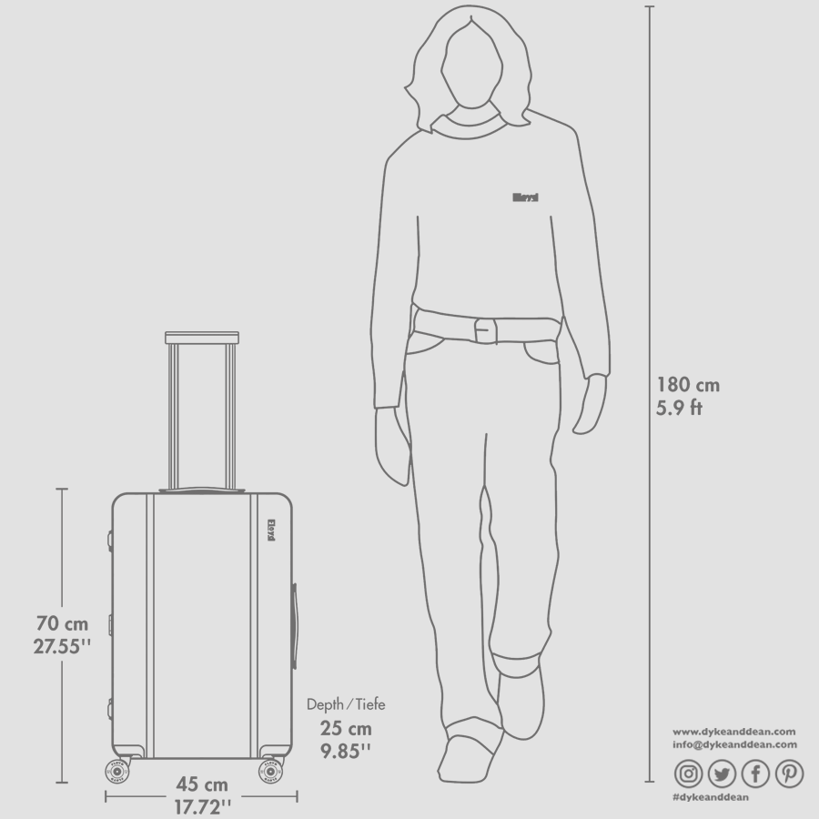 FLOYD CHECK IN TRAVEL CASE BRONCO BROWN - DYKE & DEAN