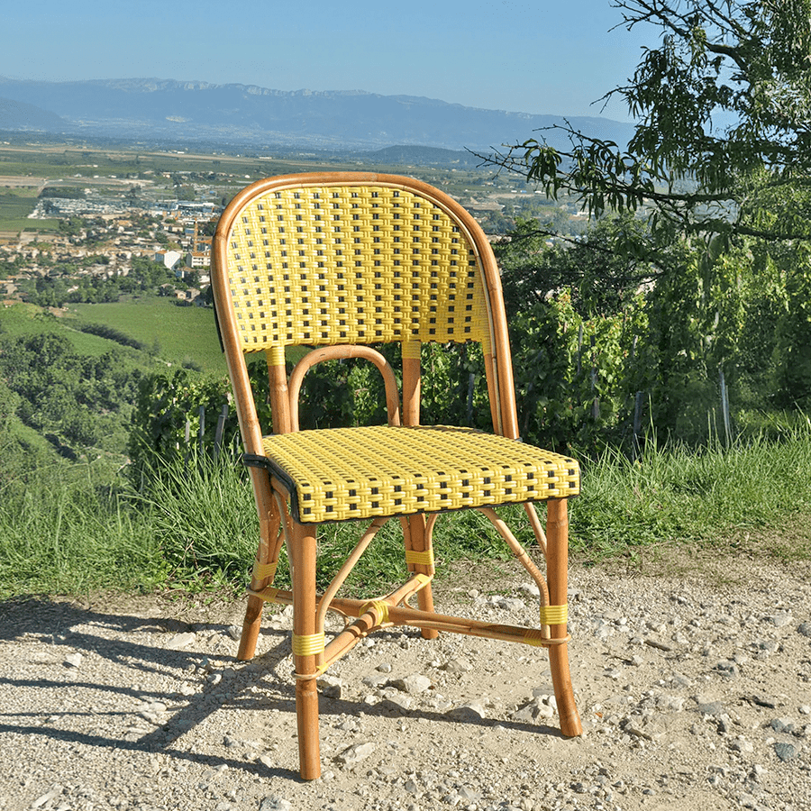 FRENCH BISTRO RATTAN CHAIR SQUARES - DYKE & DEAN