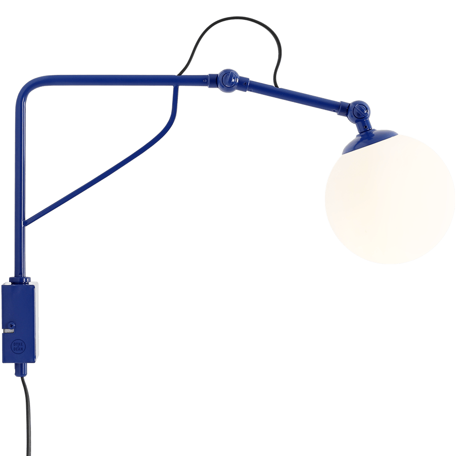 FUNCTIONAL ADJUSTABLE WALL ARM LIGHT COBALT - DYKE & DEAN