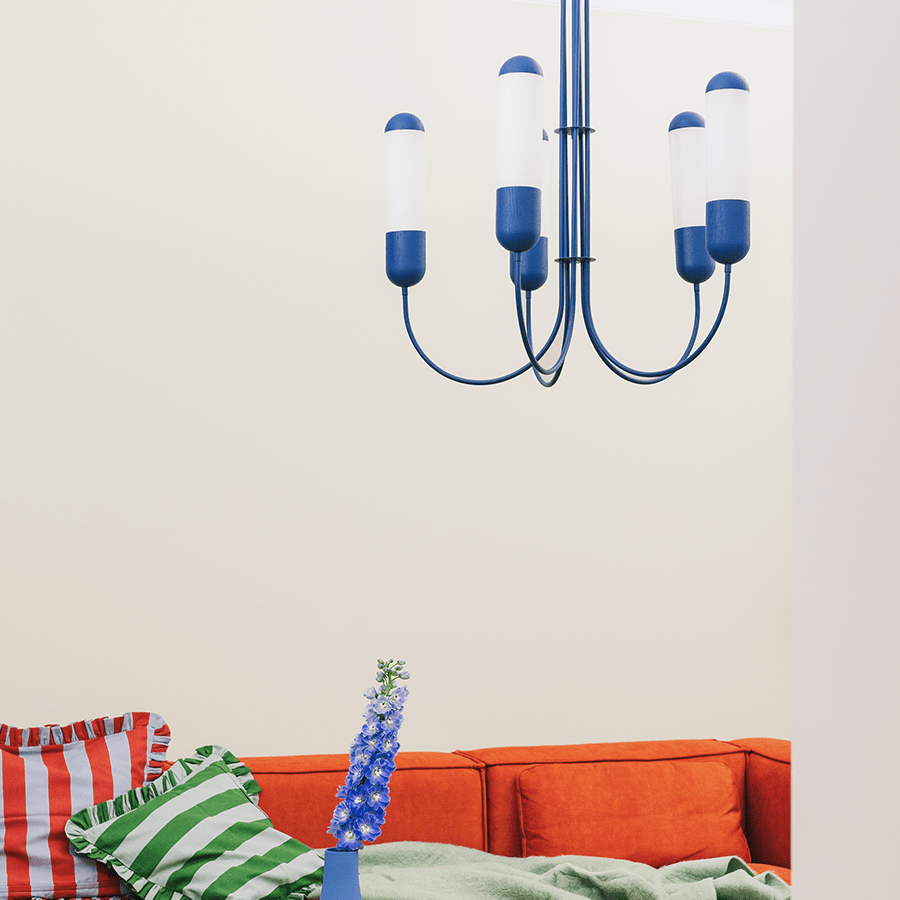 FUNSUI CHANDELIER FIXED CEILING LIGHT NAVY BLUE - DYKE & DEAN