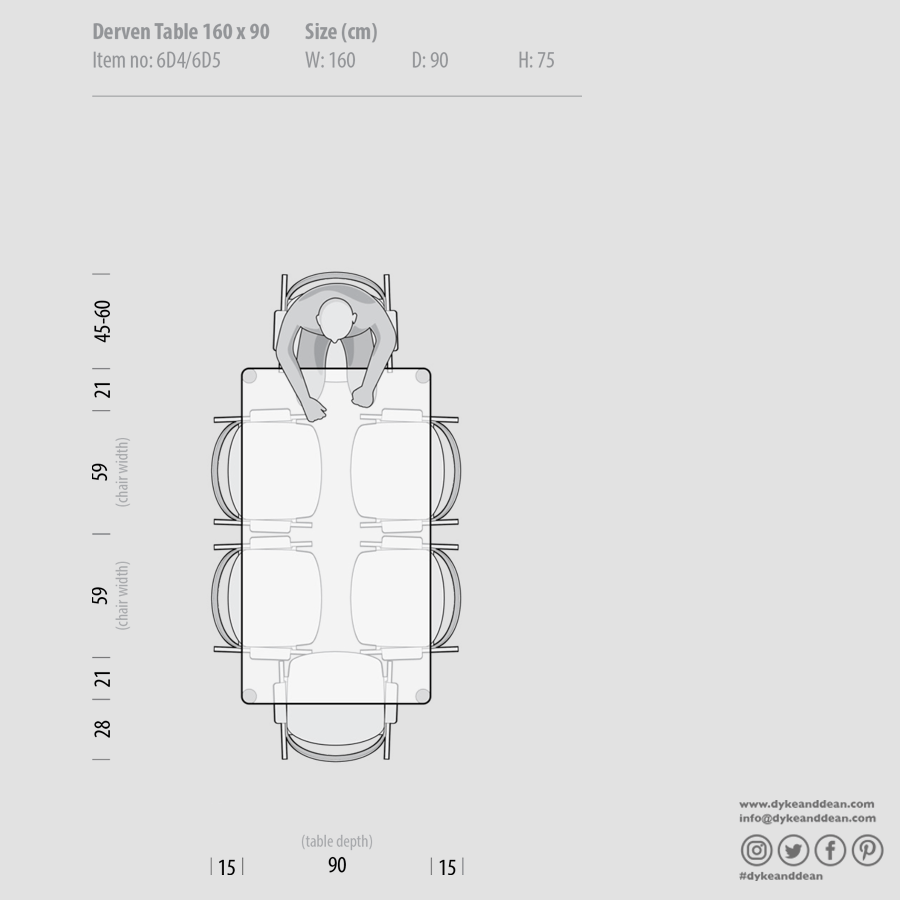 GAZZDA DERVEN TABLE OAK 160X90 - DYKE & DEAN