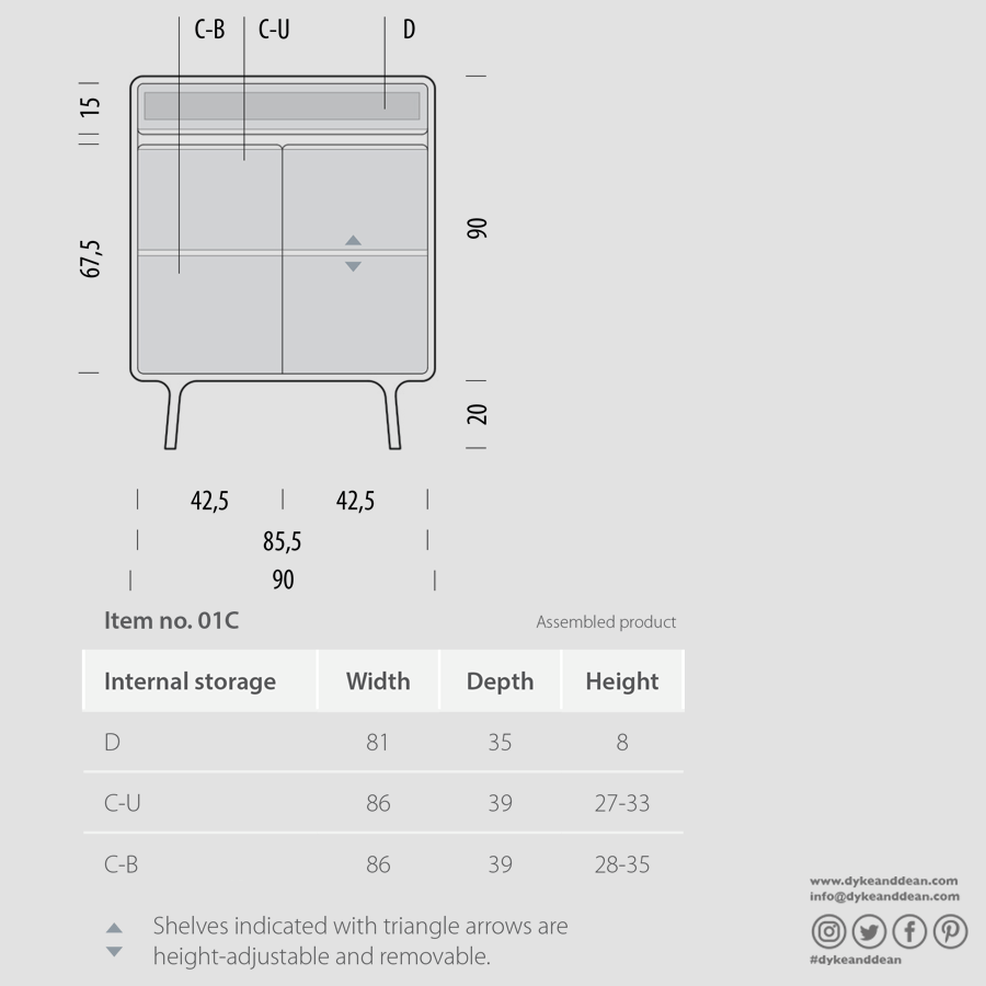 GAZZDA FAWN CABINET OAK - DYKE & DEAN