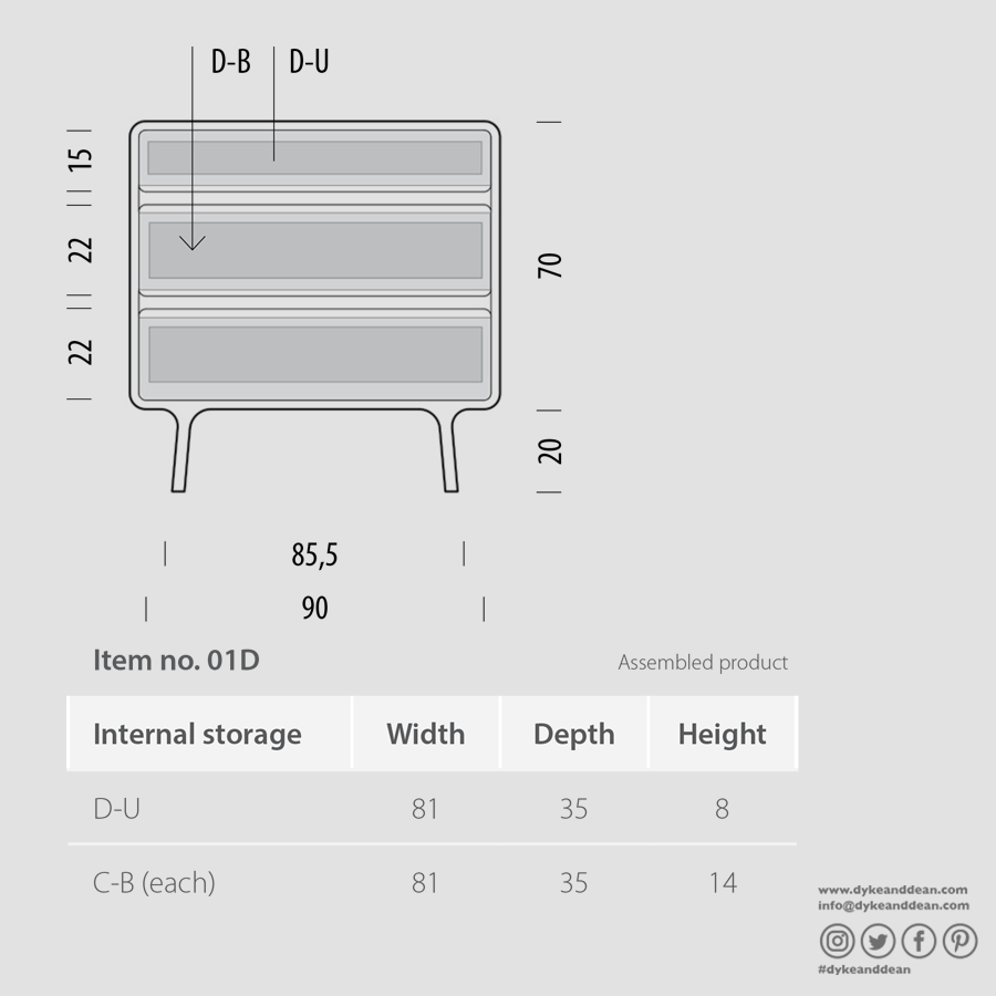 GAZZDA FAWN DRAWER OAK - DYKE & DEAN
