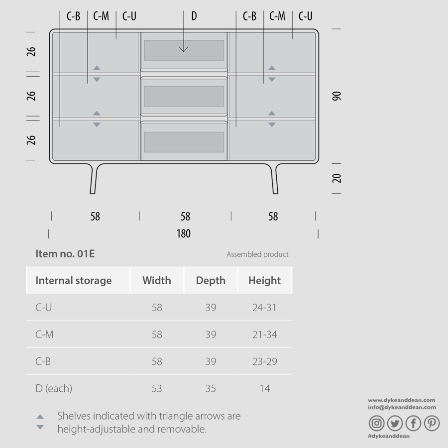 GAZZDA FAWN DRESSER OAK - DYKE & DEAN
