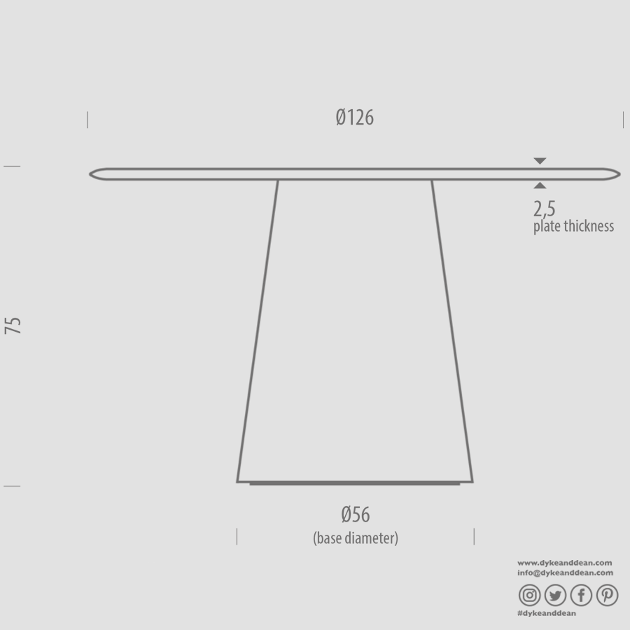 GAZZDA ROUND MUSHROOM DINING TABLE OAK - DYKE & DEAN