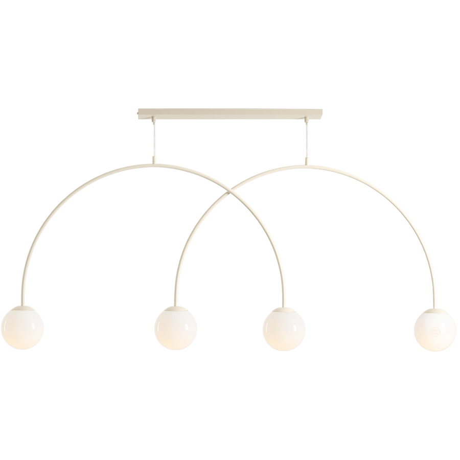 GLOBE HANGING CEILING LIGHT 4 CREAM SMALL - DYKE & DEAN
