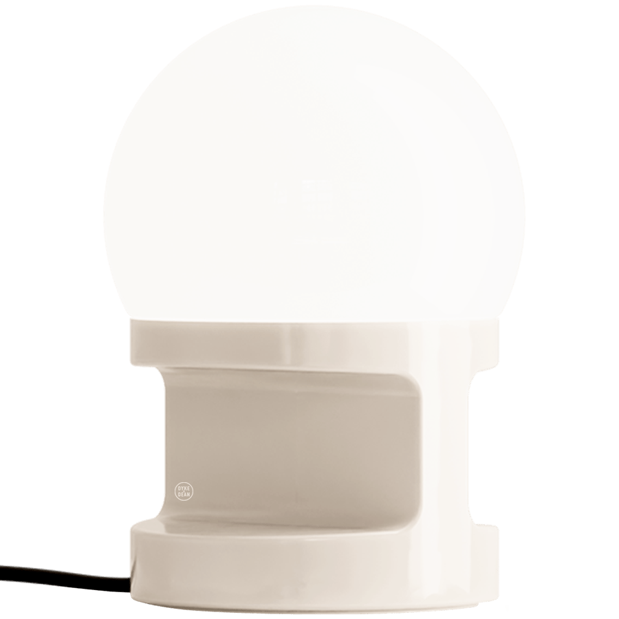HABEA SMALL CERAMIC TABLE LIGHT OPAL GLASS - DYKE & DEAN