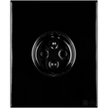 KATY PATY PORCELAIN PLATE EURO WALL SOCKET BLACK - DYKE & DEAN