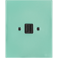 KATY PATY PORCELAIN PLATE HDMI WALL SOCKET MINT GREEN - DYKE & DEAN