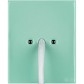 Mint Green porcelain wall plate with cable gland outlet by Katy Paty