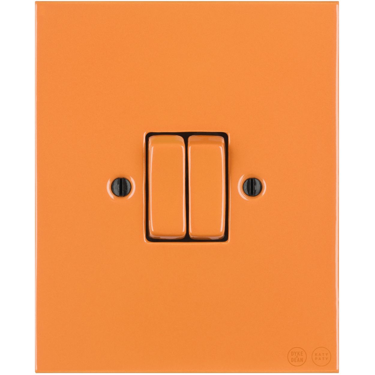 KATY PATY PORCELAIN PLATE WALL LIGHT SWITCH CARROT DOUBLE - DYKE & DEAN