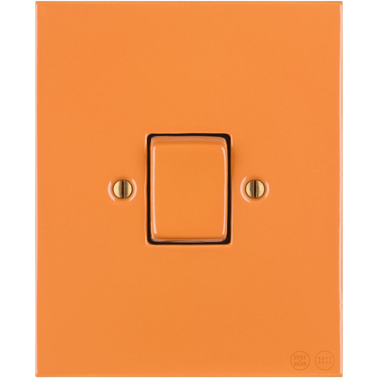KATY PATY PORCELAIN PLATE WALL LIGHT SWITCH FAT BUTTON CARROT - DYKE & DEAN