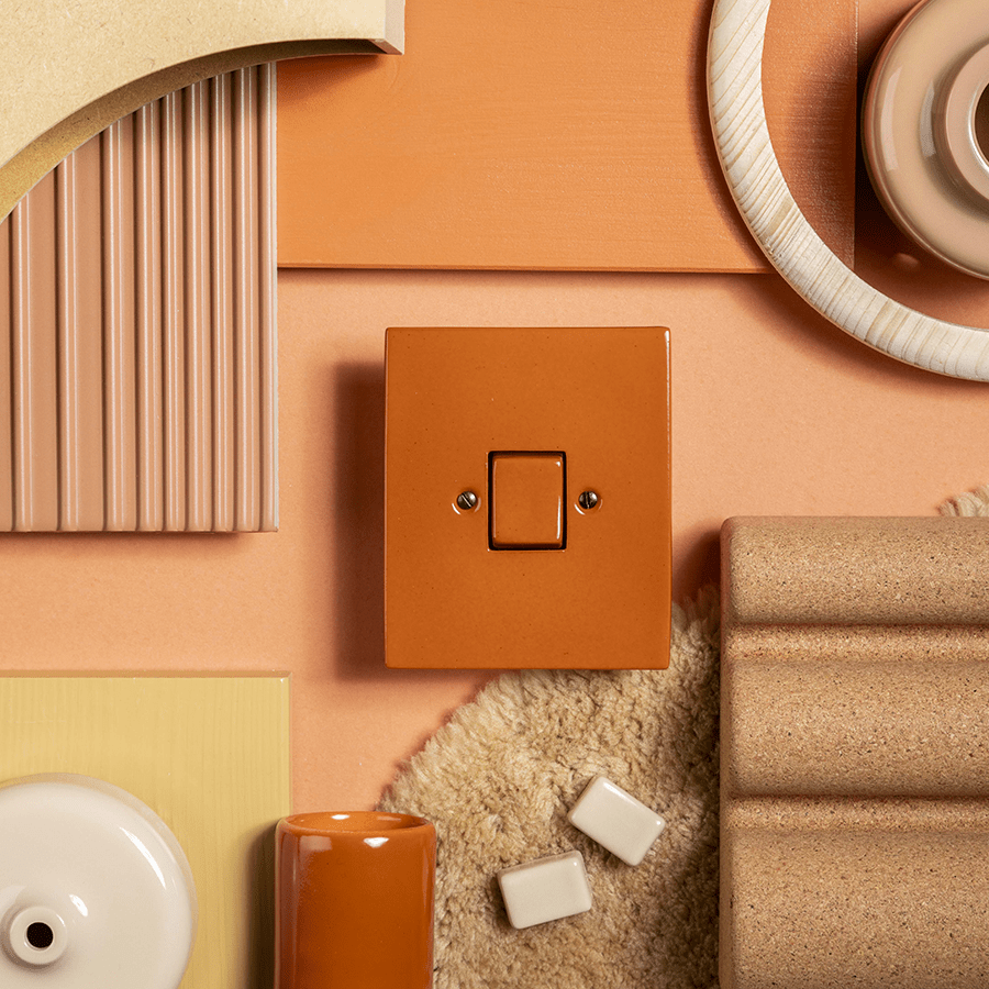 KATY PATY PORCELAIN PLATE WALL MOTION SENSOR GREY GREEN - DYKE & DEAN