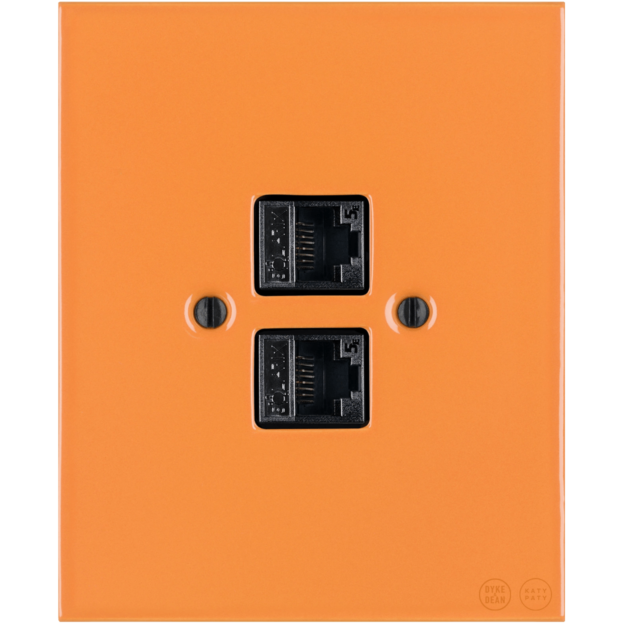 KATY PATY PORCELAIN PLATE WALL SOCKET CARROT DOUBLE PC/USB - DYKE & DEAN