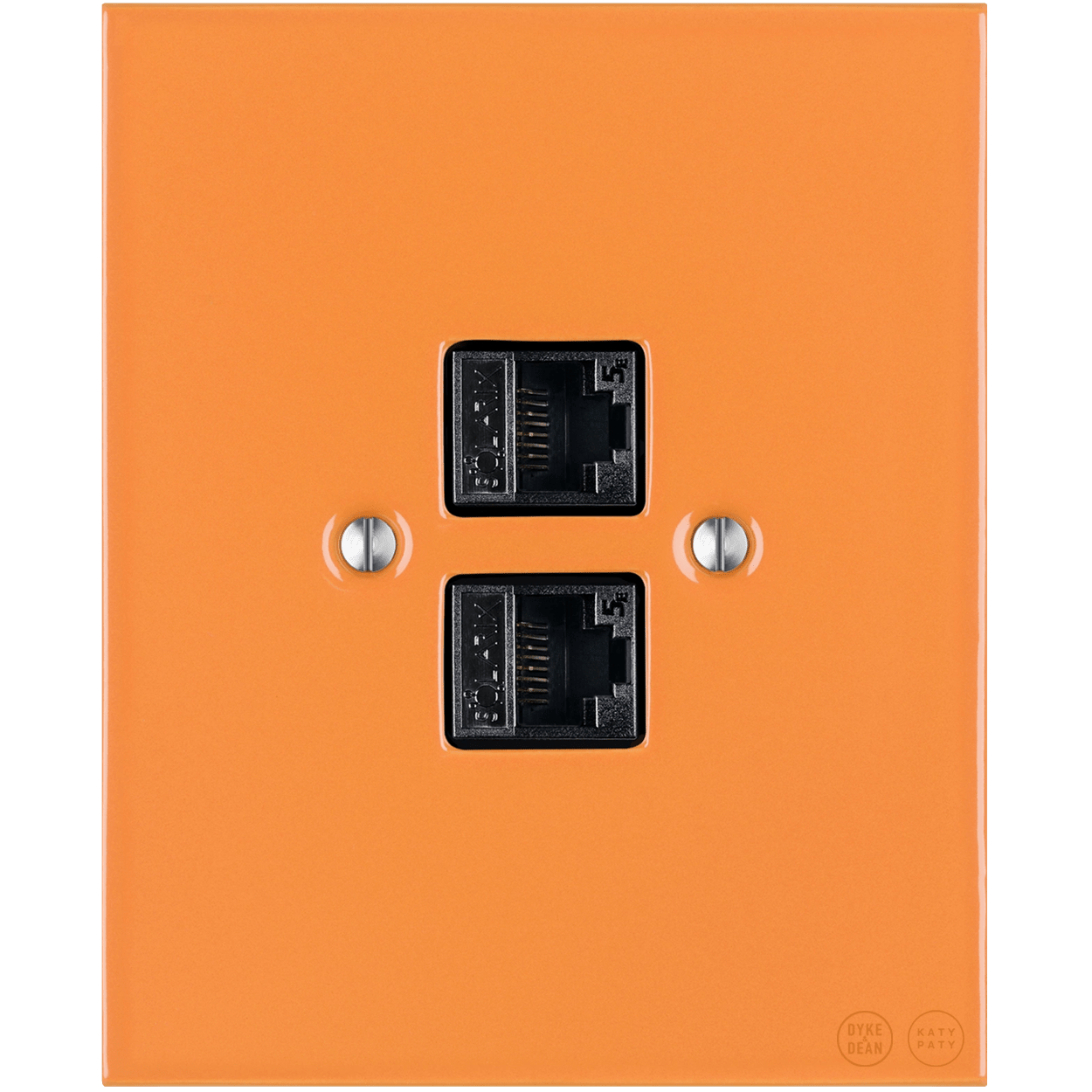 KATY PATY PORCELAIN PLATE WALL SOCKET CARROT DOUBLE PC/USB - DYKE & DEAN