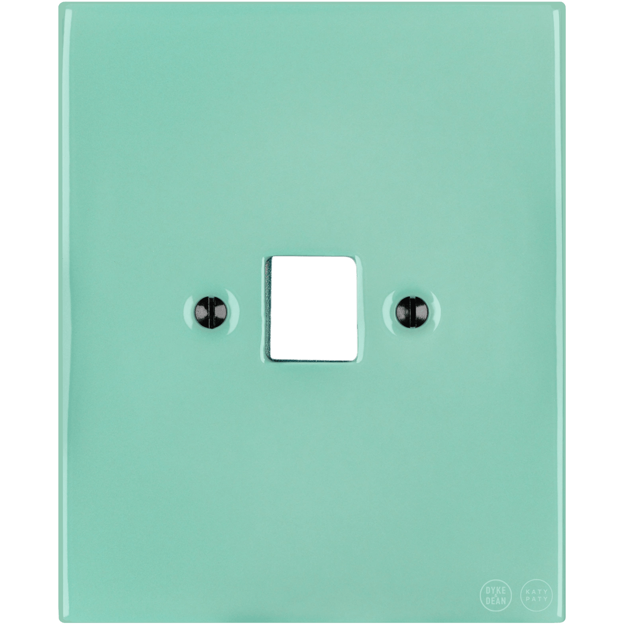KATY PATY PORCELAIN PLATE WALL SOCKET MINT GREEN PC/USB - DYKE & DEAN