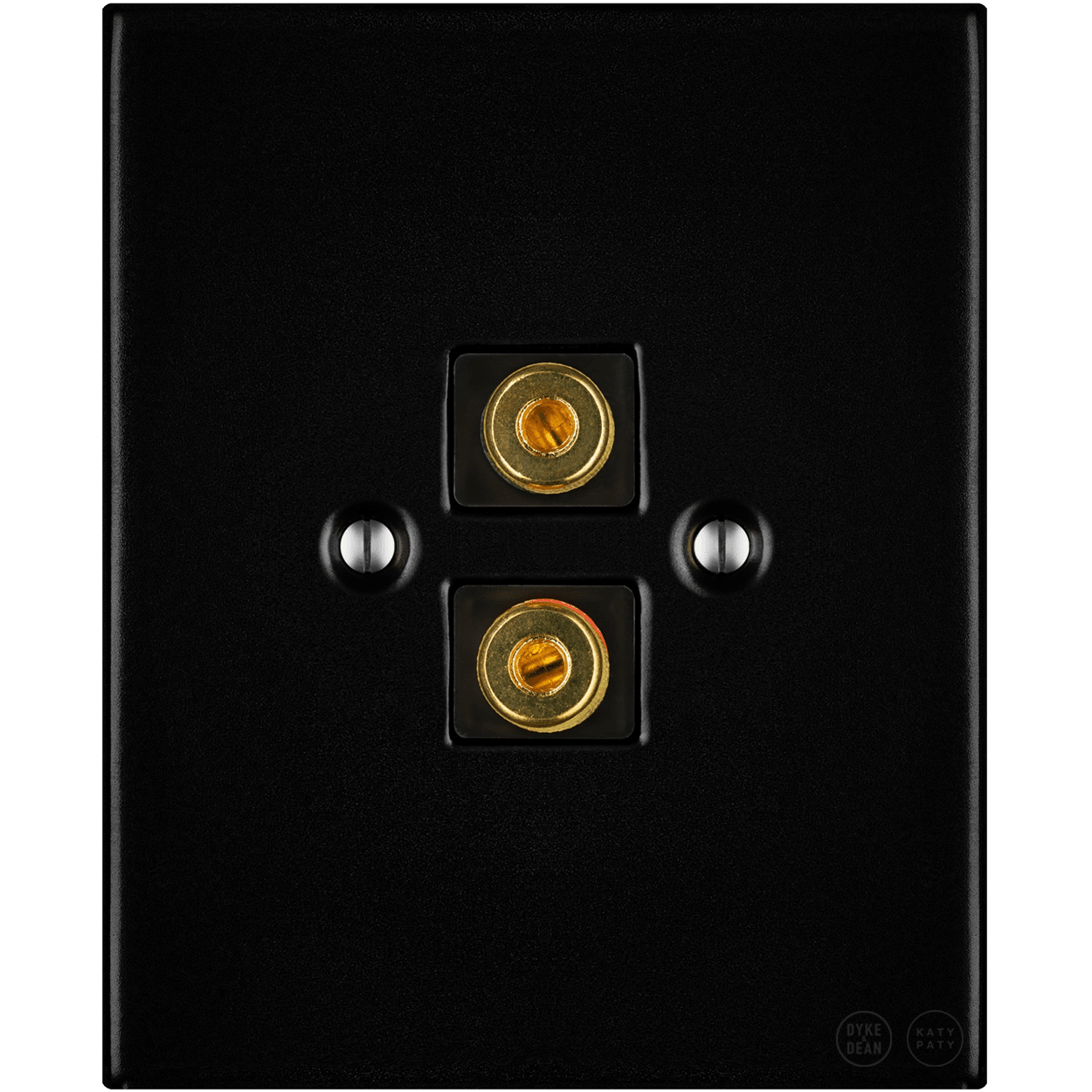 KATY PATY PORCELAIN PLATE WALL SPEAKER SOCKET MATTE BLACK - DYKE & DEAN