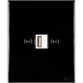 KATY PATY PORCELAIN PLATE WALL USB CHARGER BLACK - DYKE & DEAN