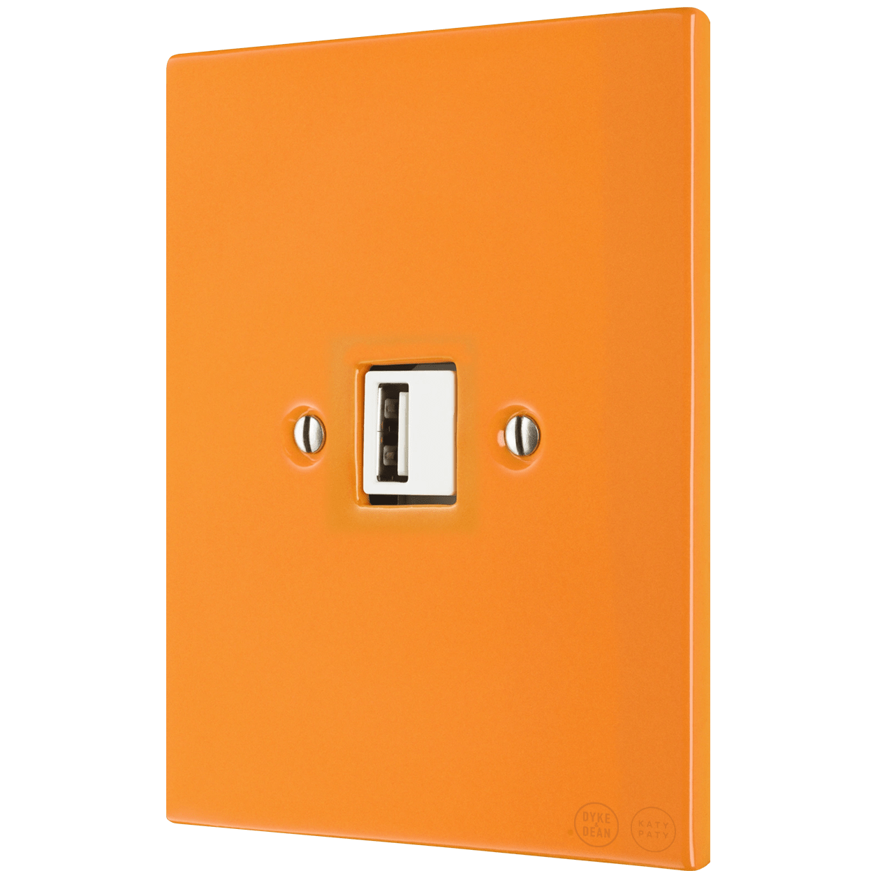 KATY PATY PORCELAIN PLATE WALL USB CHARGER CARROT - DYKE & DEAN