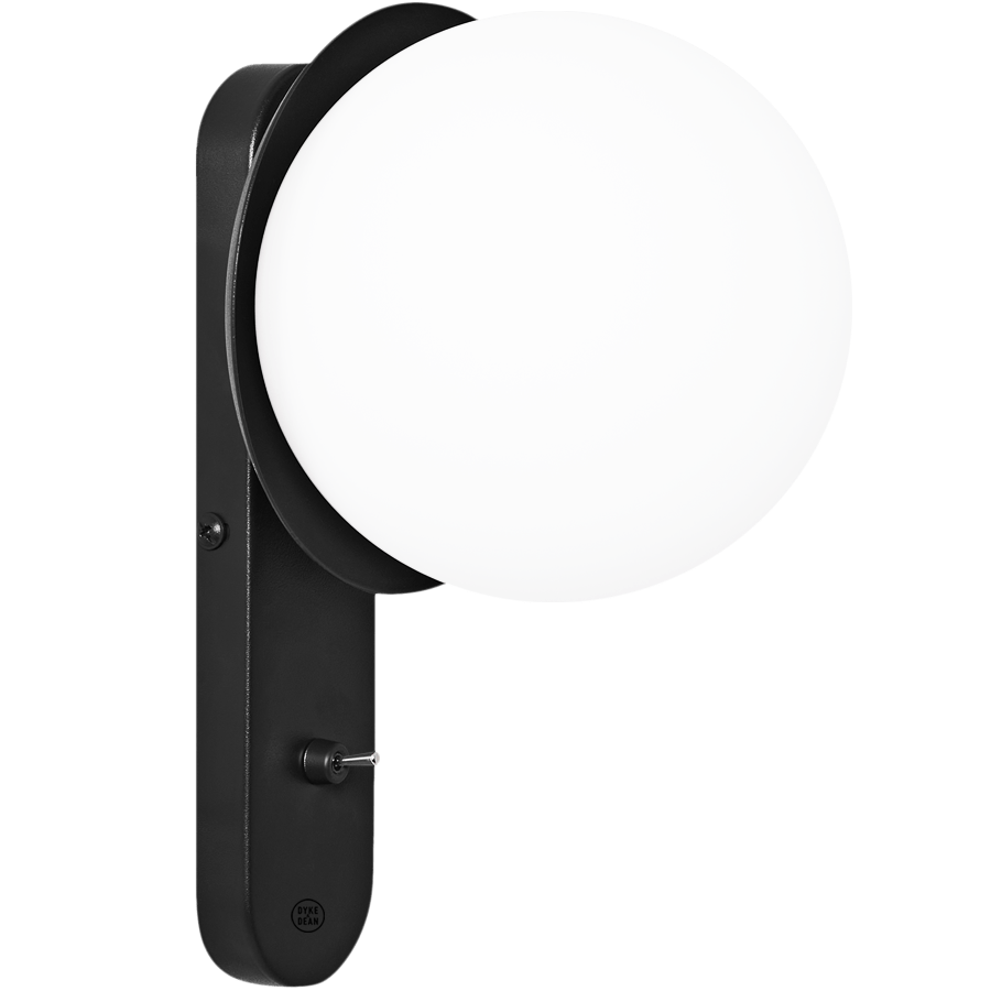 KUUL D SWITCHED BEDSIDE WALL LIGHT BLACK - DYKE & DEAN