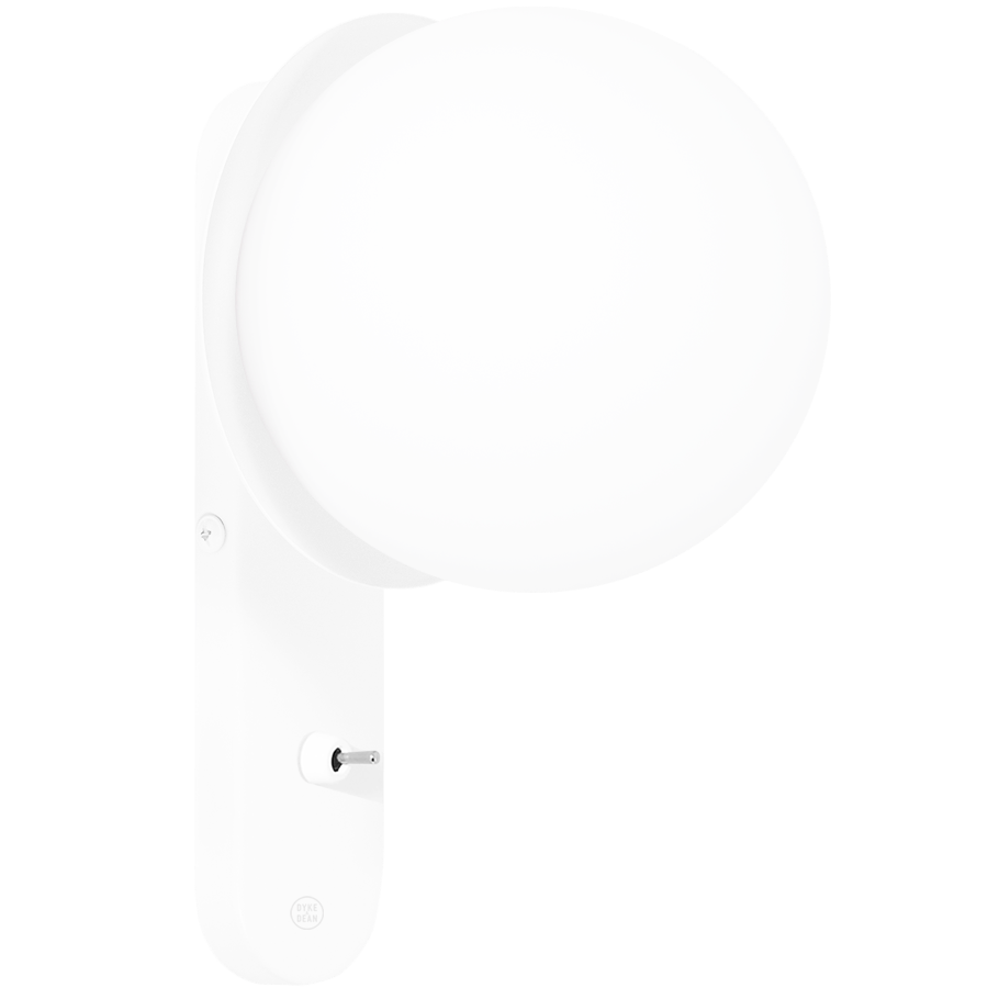 KUUL D SWITCHED BEDSIDE WALL LIGHT WHITE - DYKE & DEAN
