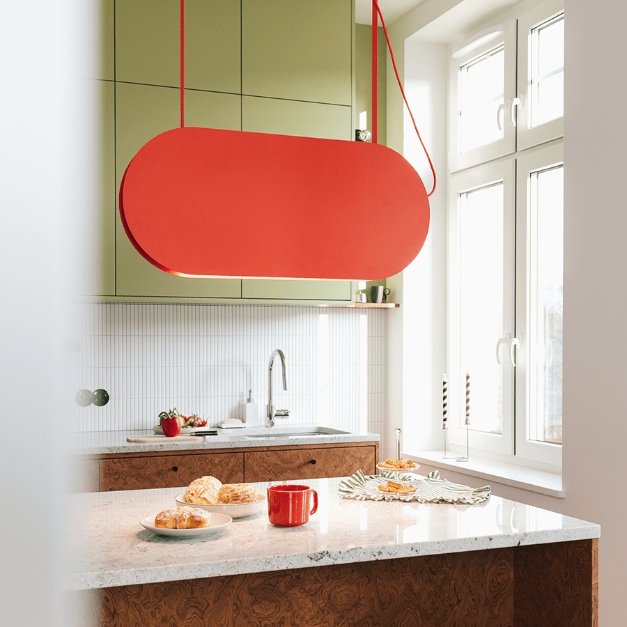 MALUMI A SUSPENSION PENDANT LIGHT YELLOW - DYKE & DEAN